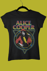 Дамска Тениска - Alice Cooper - Red and Yellow
