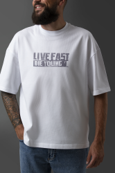 Oversize тениска • Live Fast