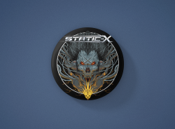 Static X Метална значка бадж
