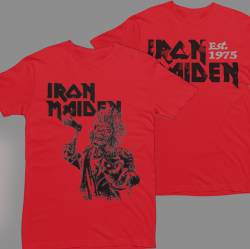 червена тениска Iron Maiden - 1975