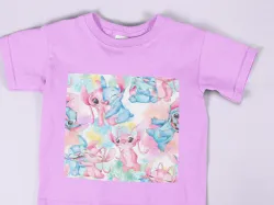 Детска тениска Лио и Стич - розово