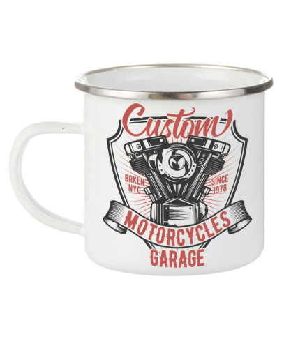 Мото метално канче Custom Motorcycles Garage
