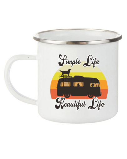 Планинарско Метално канче Simple Life Beautiful Life