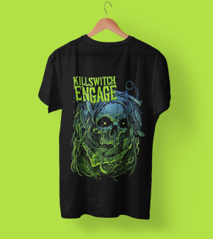 Мъжка тениска - Killswitch Engage - Green Skull