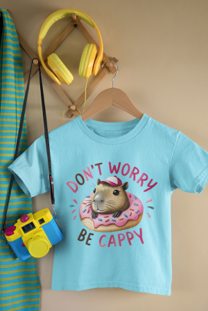 Детска тениска Капибара - Don't worry be cappy