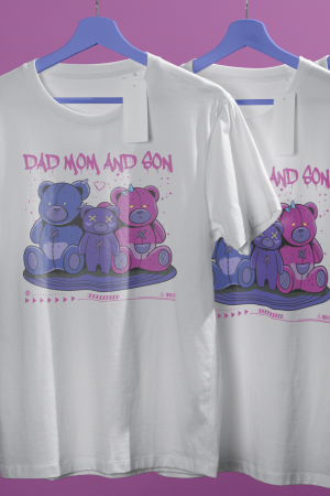 Oversize тениска • Dad, Mom and Son