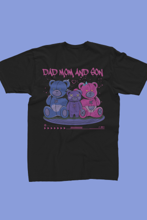 Oversize тениска • Dad, Mom and Son