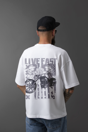 Oversize тениска • Live Fast