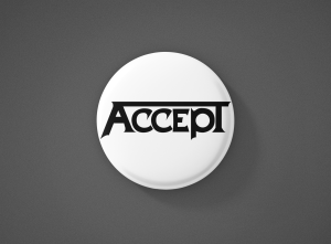 Accept Метална значка бадж