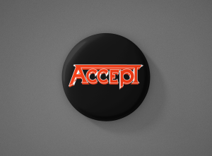 Accept Метална значка бадж