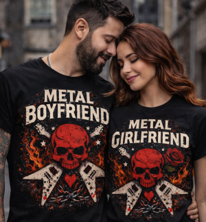 Рок комплект тениски - Метъл тениски за Свети Валентин