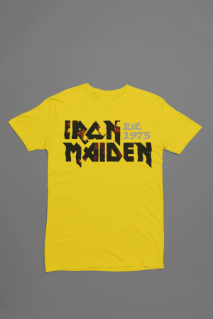 червена тениска Iron Maiden - 1975 -2