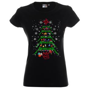 Коледна Metallica Christmas дамска тениска