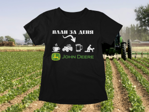 Тениска John Deer трактор