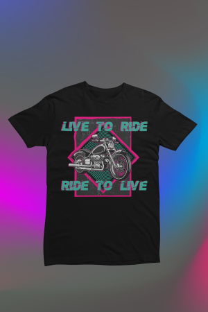 Тениска чопър Live to ride