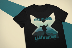 Тениска за върха Sky above earth below