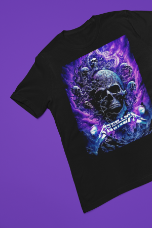 тениска Metallica Purple Skull