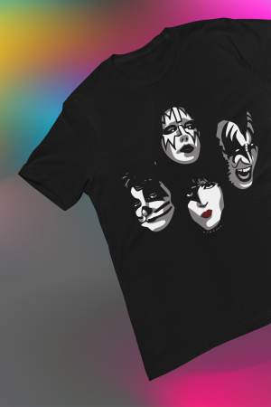 тениска  Kiss rock bans